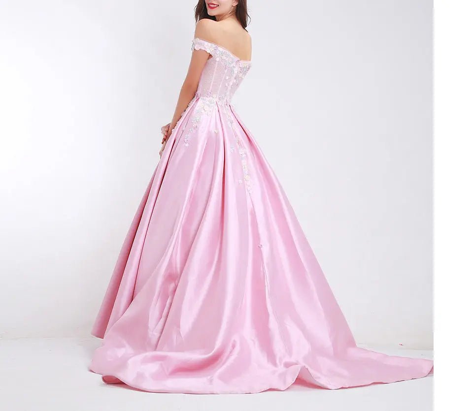 LENNON - Elegant Embroidery ball Gown - Mscooco.co.uk