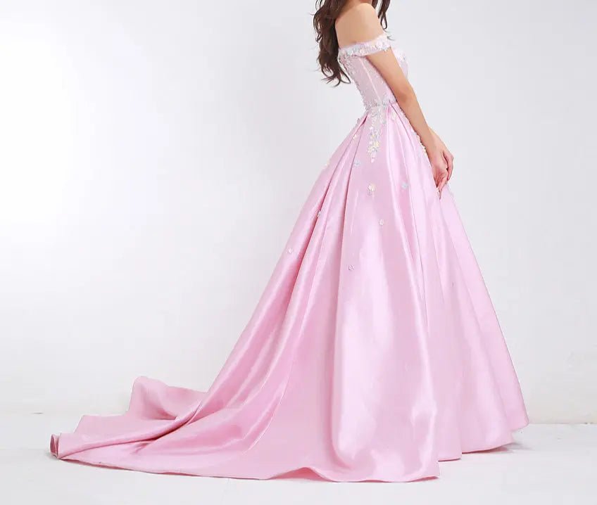 LENNON - Elegant Embroidery ball Gown - Mscooco.co.uk