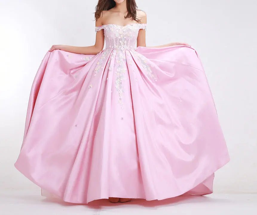 LENNON - Elegant Embroidery ball Gown - Mscooco.co.uk