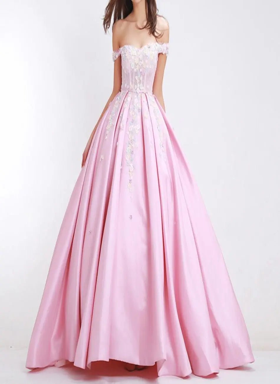 LENNON - Elegant Embroidery ball Gown - Mscooco.co.uk