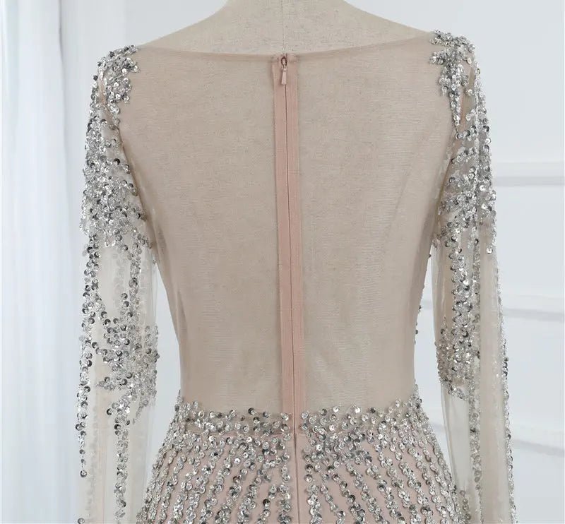 Loran Long Sleeves Beading Evening Gown - Mscooco.co.uk