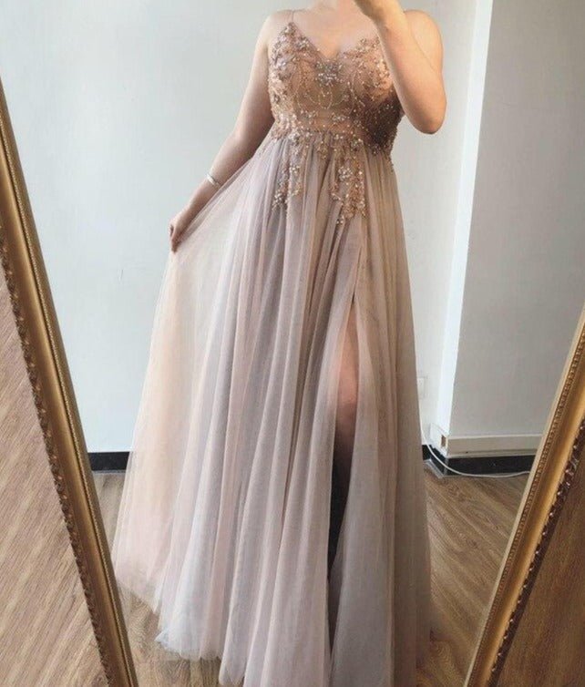 Luna Diamond Pearl Backless Maxi Dress - Mscooco.co.uk