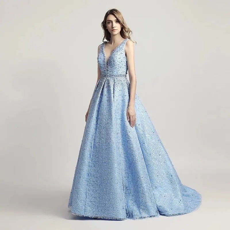 Luxury Embellished Pearl Gown - Mscooco.co.uk