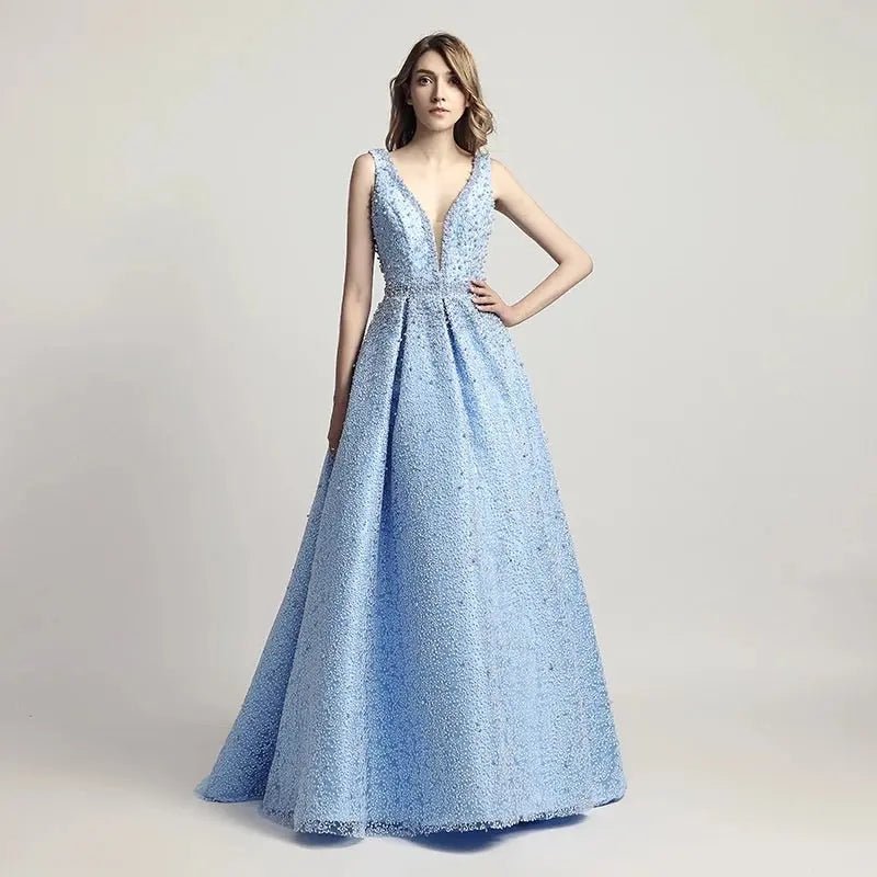 Luxury Embellished Pearl Gown - Mscooco.co.uk