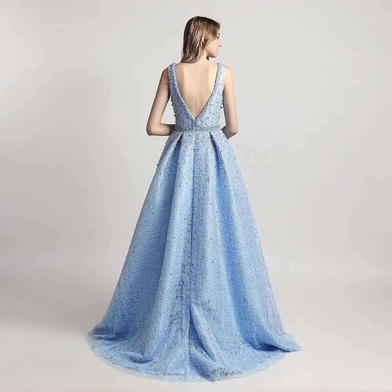 Luxury Embellished Pearl Gown - Mscooco.co.uk