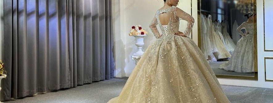 Luxury Heavy Beading Wedding Dress - Mscooco.co.uk