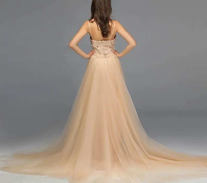 Luxury Pearls Crystal Mermaid Evening Gowns - Mscooco.co.uk