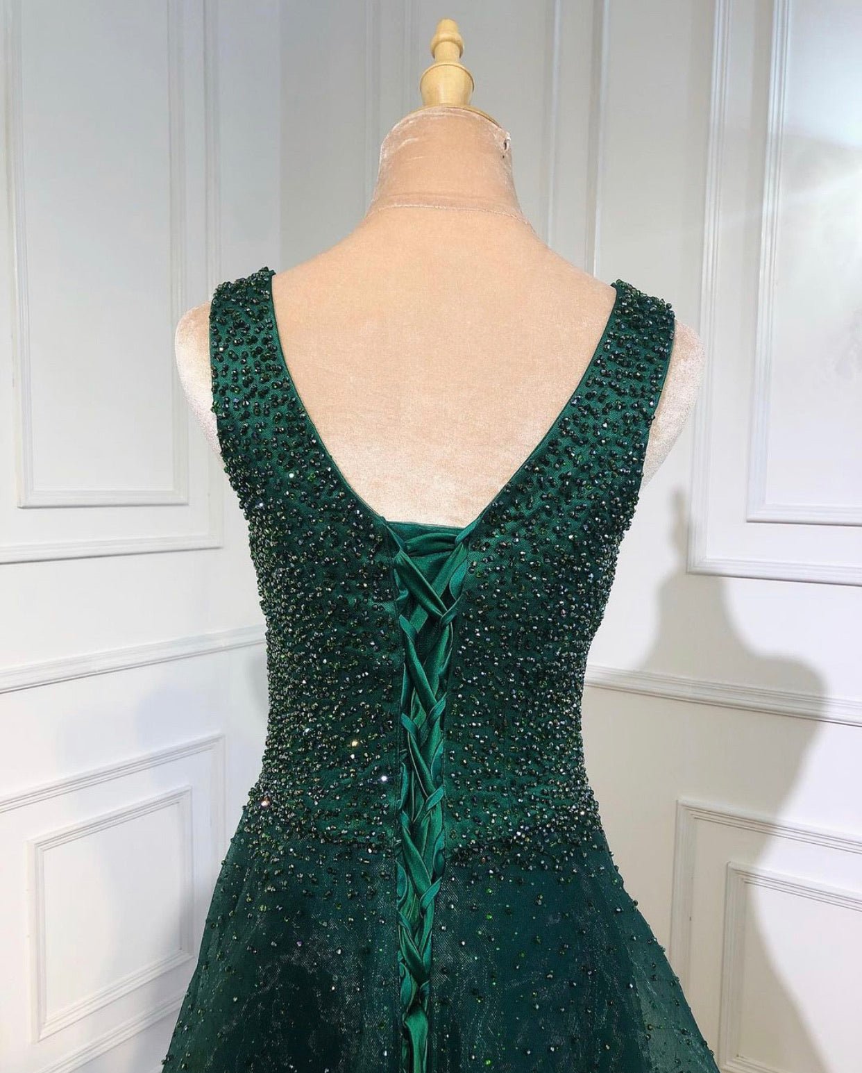 Marion Spaghetti Strap Crystal Luxury Formal Dress - Mscooco.co.uk
