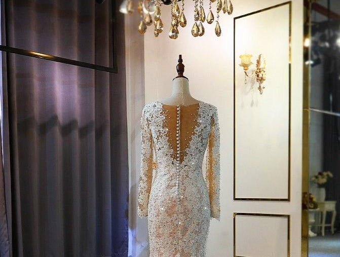 Mermaid With Detachable Skirt Full Beading Wedding Dress - Mscooco.co.uk
