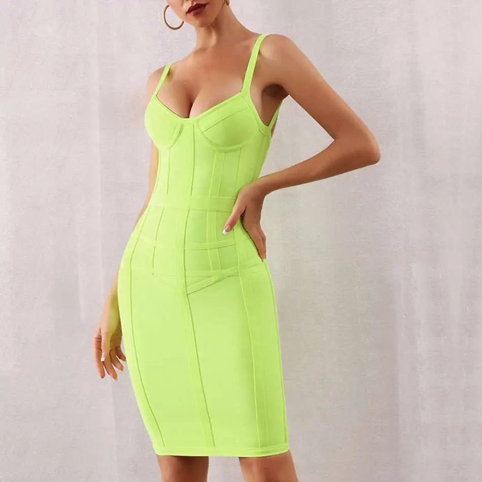 New Bandage Sexy Spaghetti Strap Celebrity Party Dress - Mscooco.co.uk