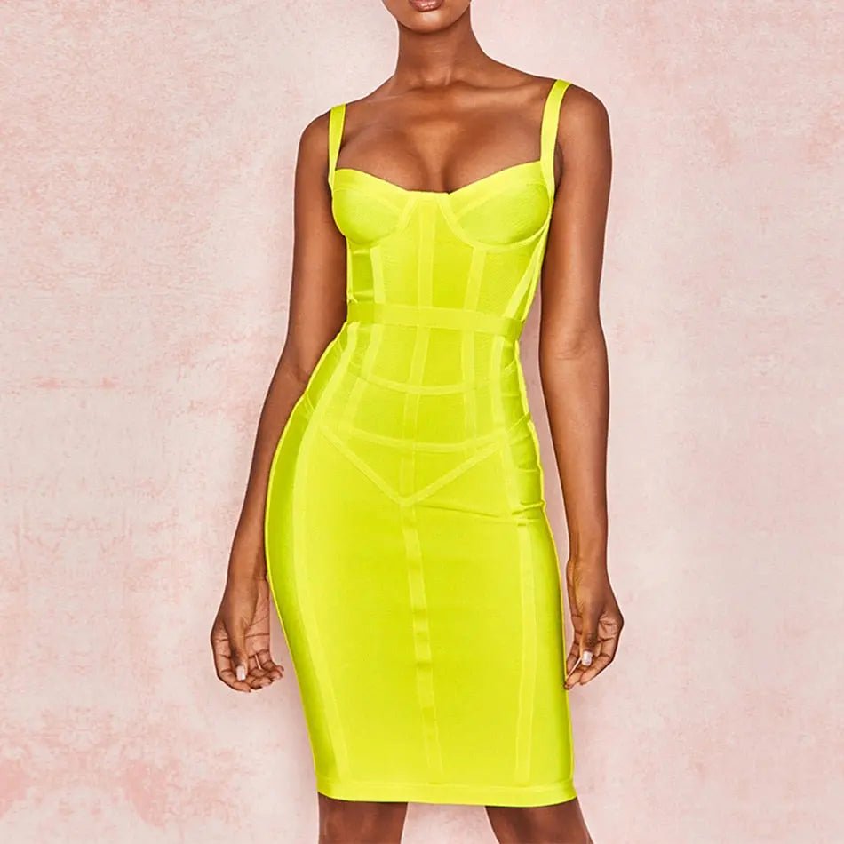 New Bandage Sexy Spaghetti Strap Celebrity Party Dress - Mscooco.co.uk