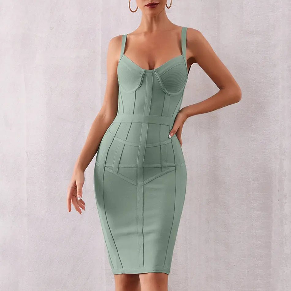New Bandage Sexy Spaghetti Strap Celebrity Party Dress - Mscooco.co.uk