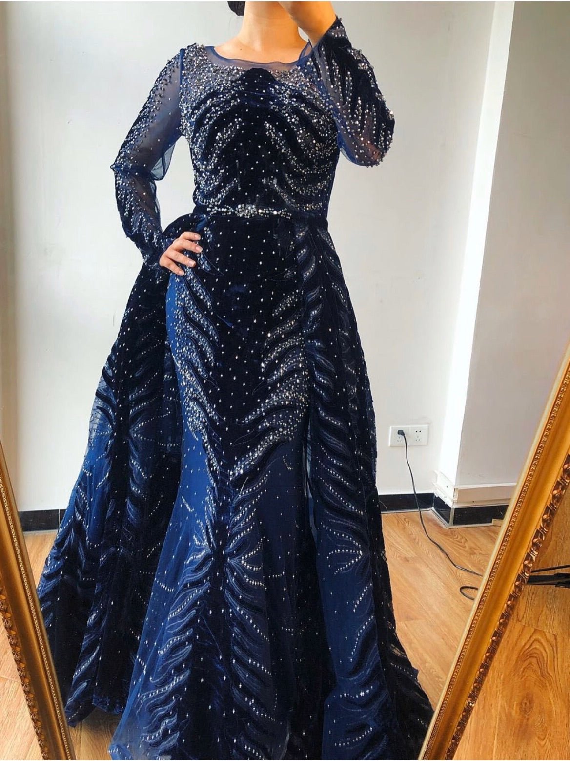 Nora Navy Blue Evening Dress – - Main Image