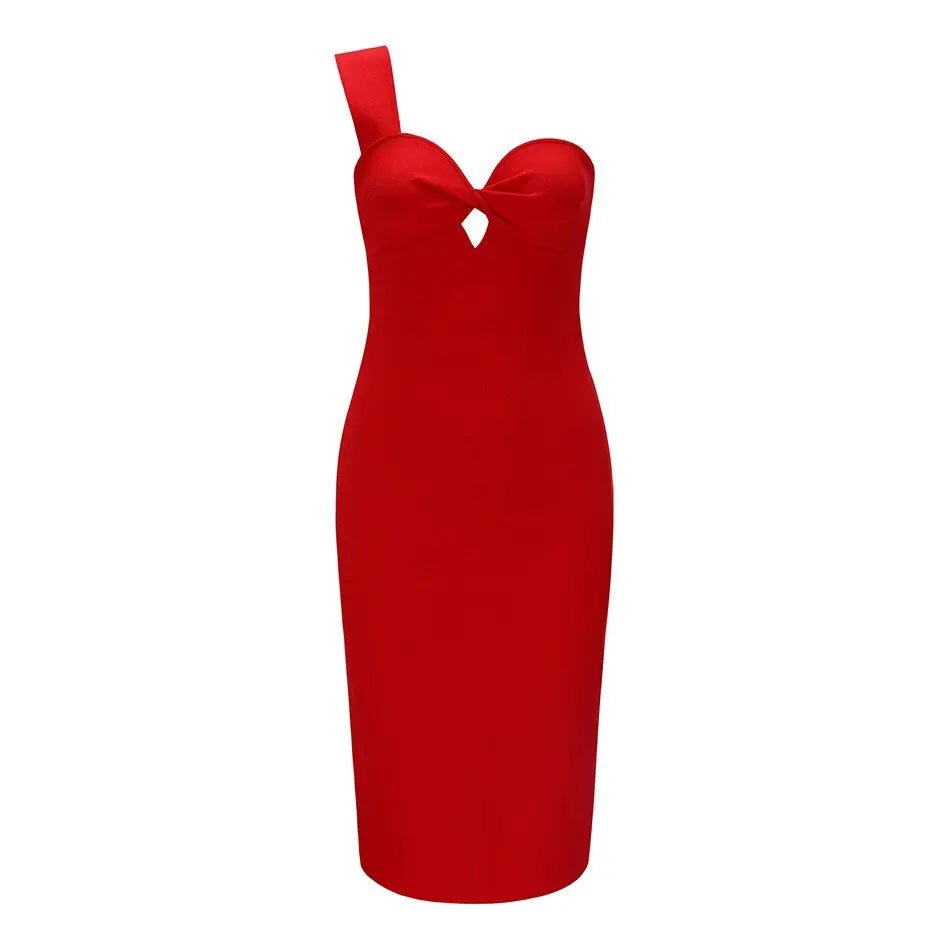 One Shoulder Bodycon Celebrity Party Dress - Mscooco.co.uk
