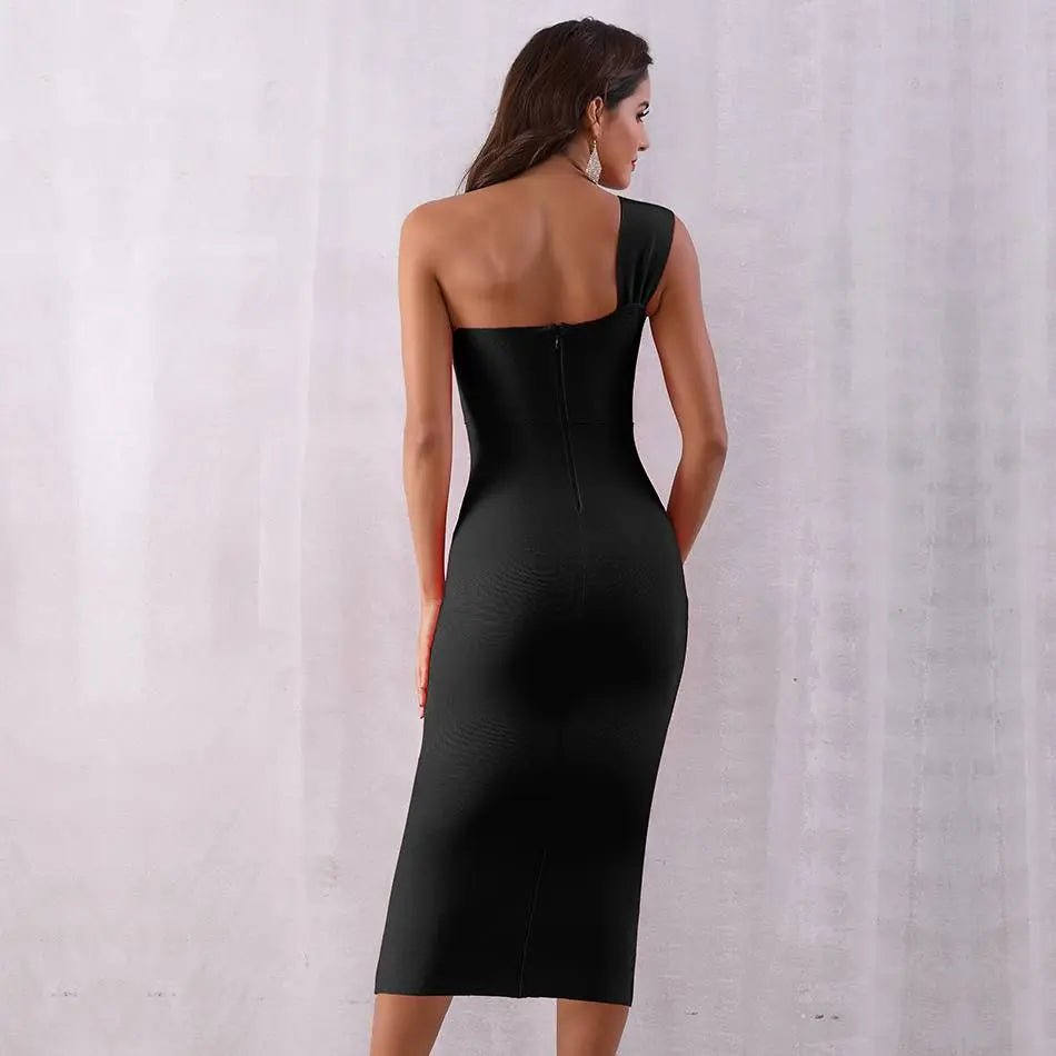 One Shoulder Bodycon Celebrity Party Dress - Mscooco.co.uk