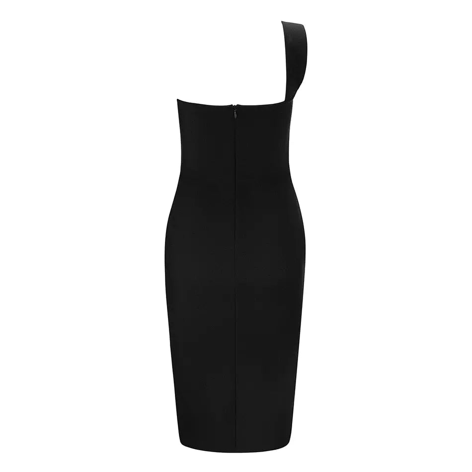 One Shoulder Bodycon Celebrity Party Dress - Mscooco.co.uk