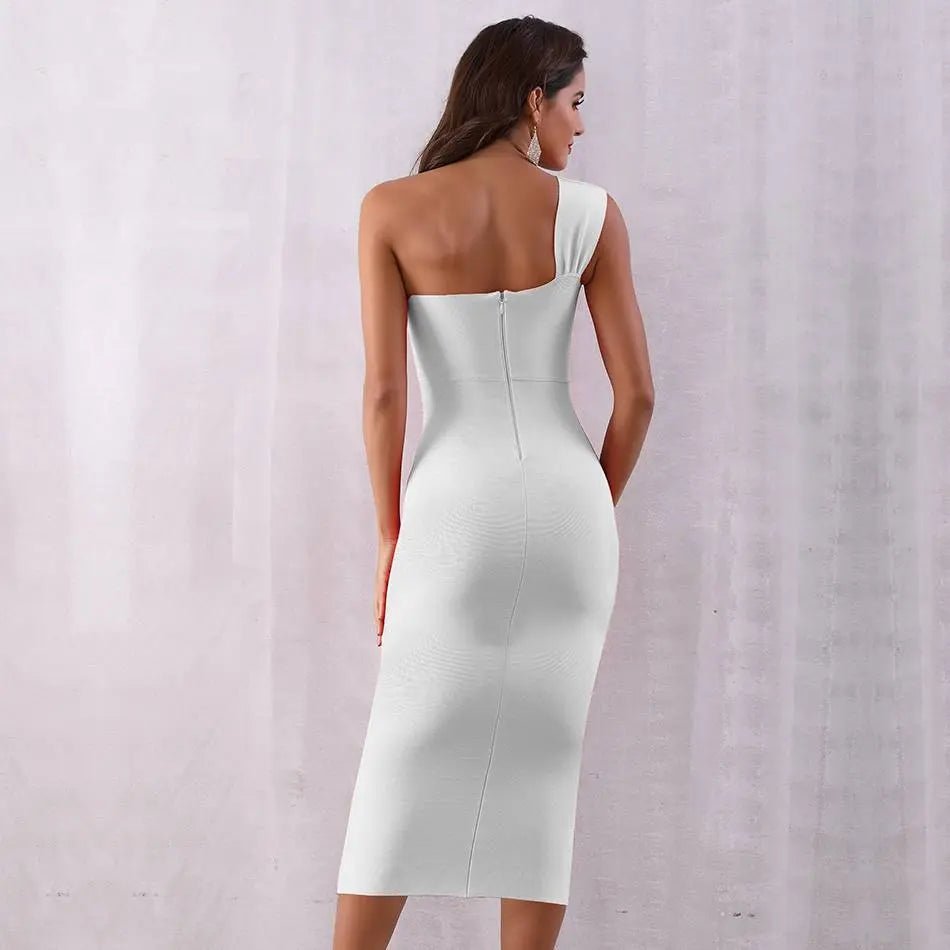 One Shoulder Bodycon Celebrity Party Dress - Mscooco.co.uk