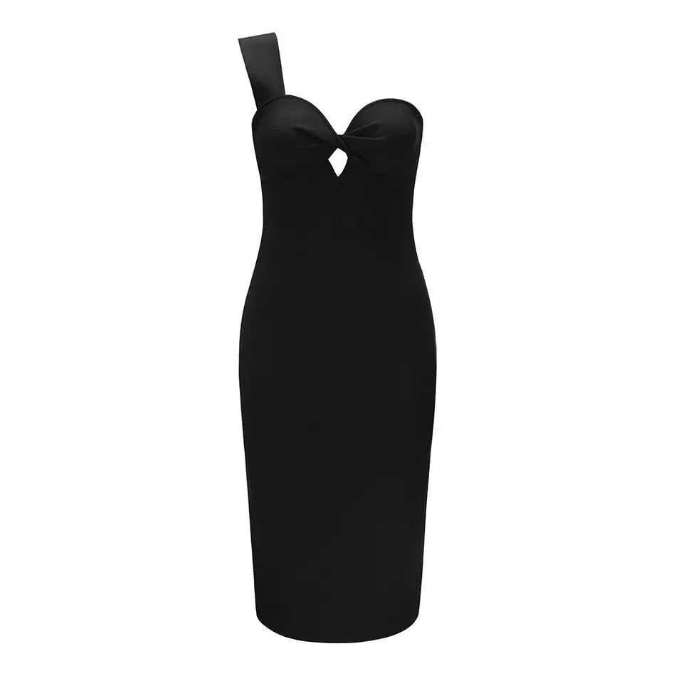One Shoulder Bodycon Celebrity Party Dress - Mscooco.co.uk