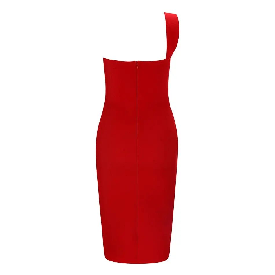 One Shoulder Bodycon Celebrity Party Dress - Mscooco.co.uk