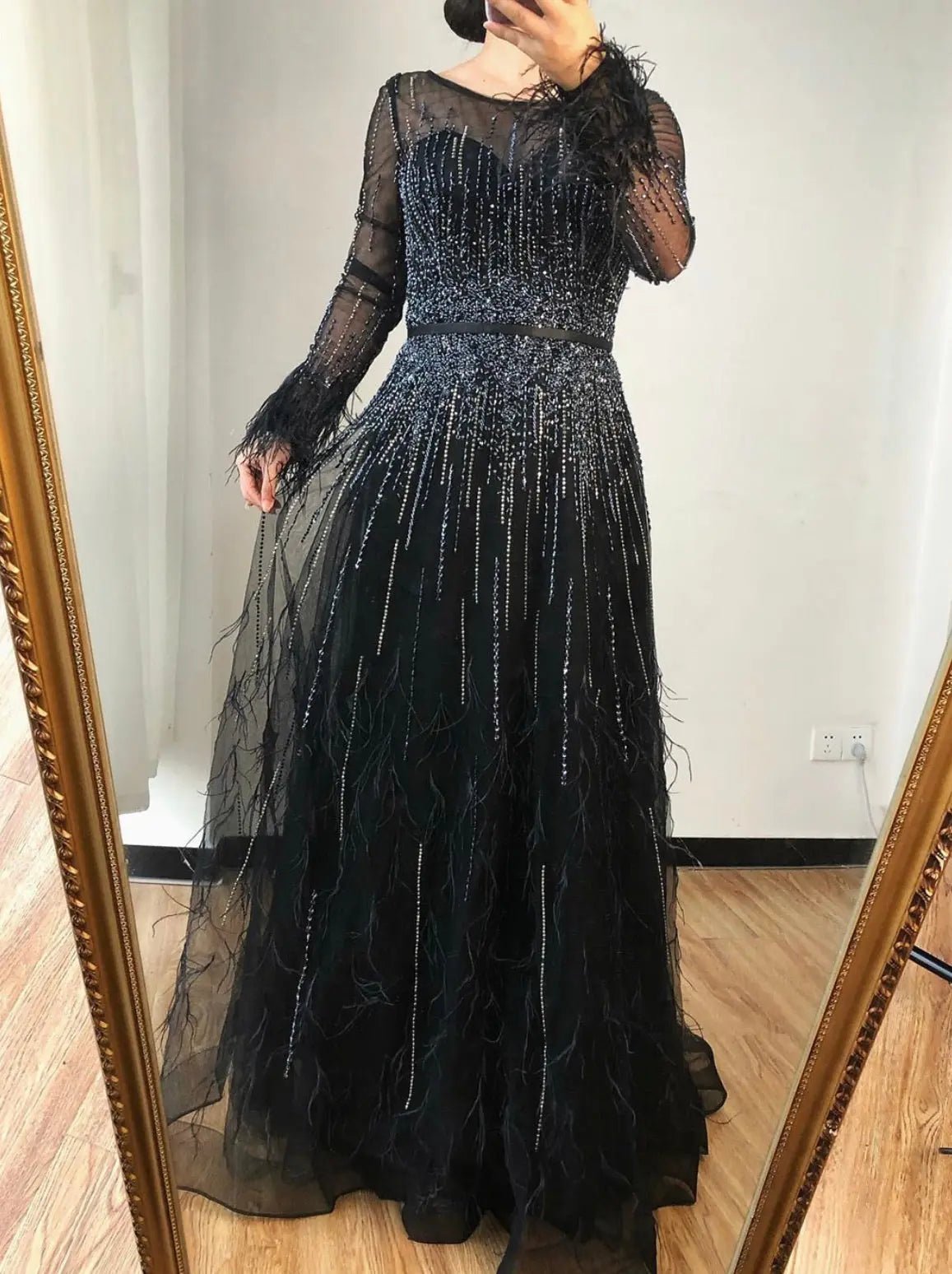 Paris - Black Evening Gown - Mscooco.co.uk
