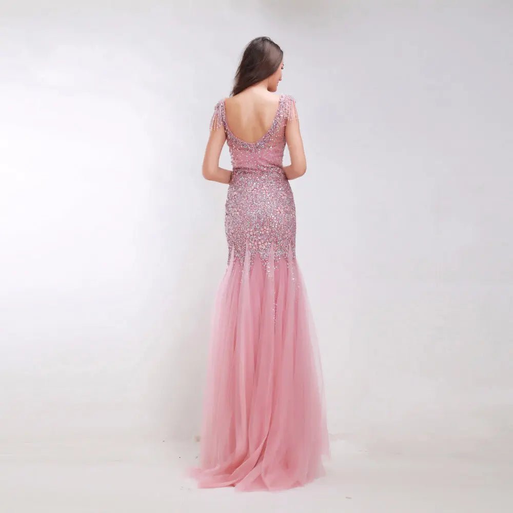 Promise Mermaid Crystal Beading Prom Dress - Mscooco.co.uk