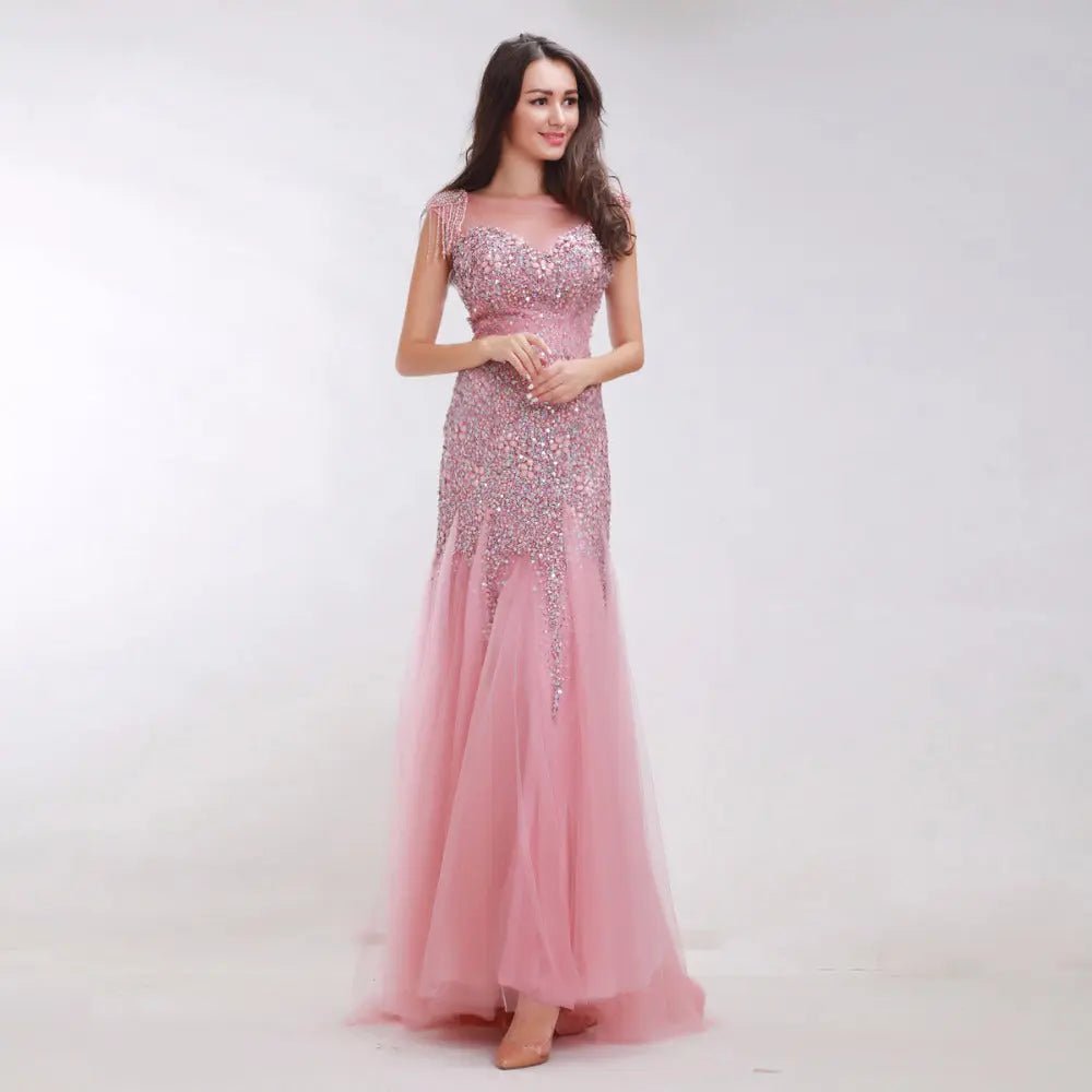 Promise Mermaid Crystal Beading Prom Dress - Mscooco.co.uk
