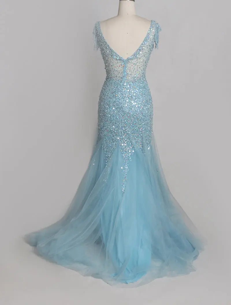 Promise Mermaid Crystal Beading Prom Dress - Mscooco.co.uk