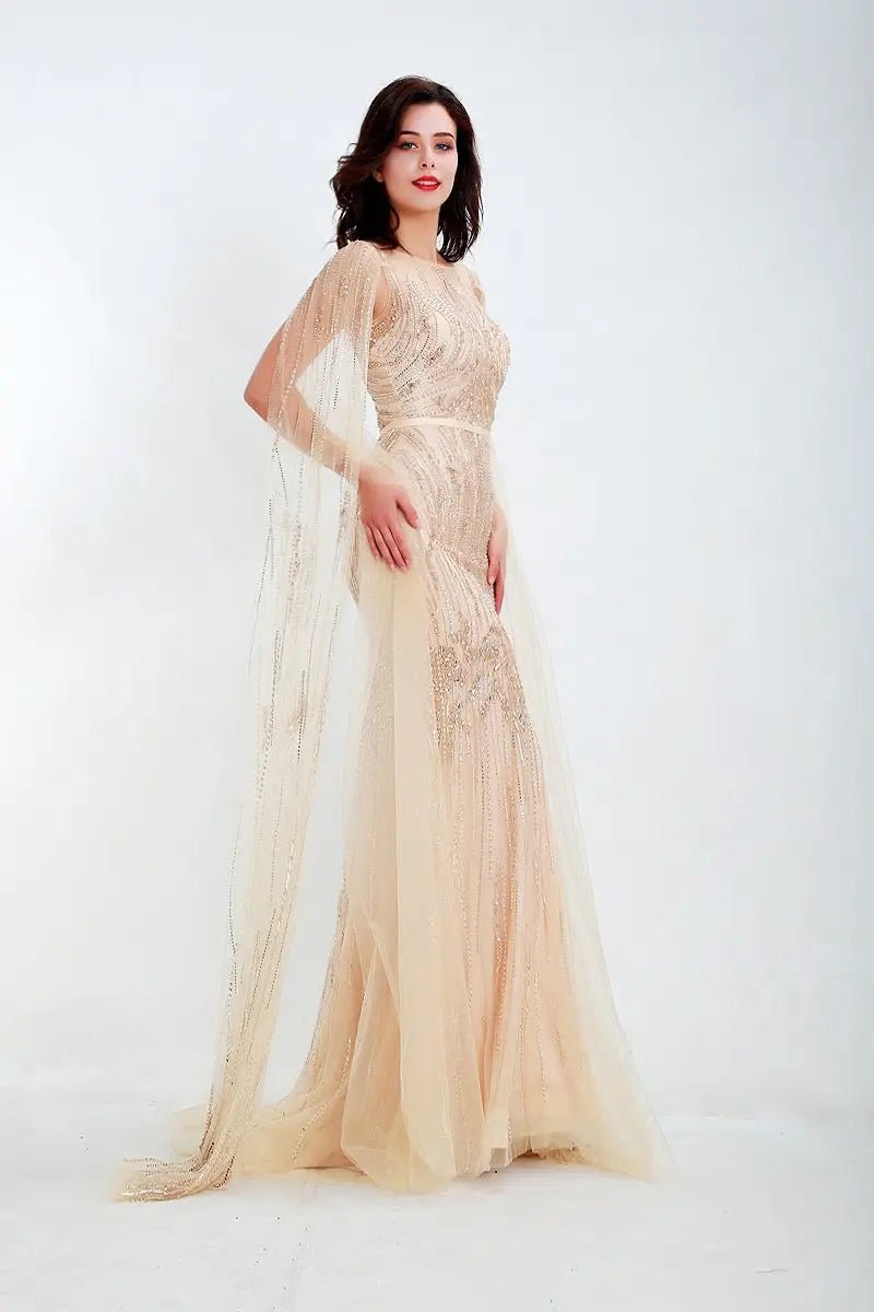 RANIA - Beaded Embellished Gown - Mscooco.co.uk