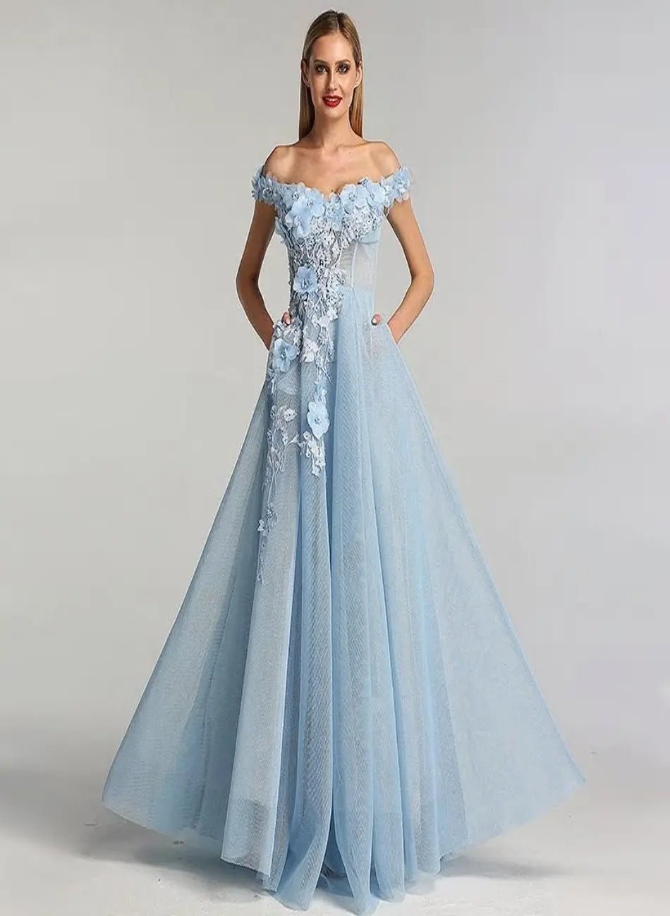 Rosalie - Handmade Flowers Gown - Mscooco.co.uk