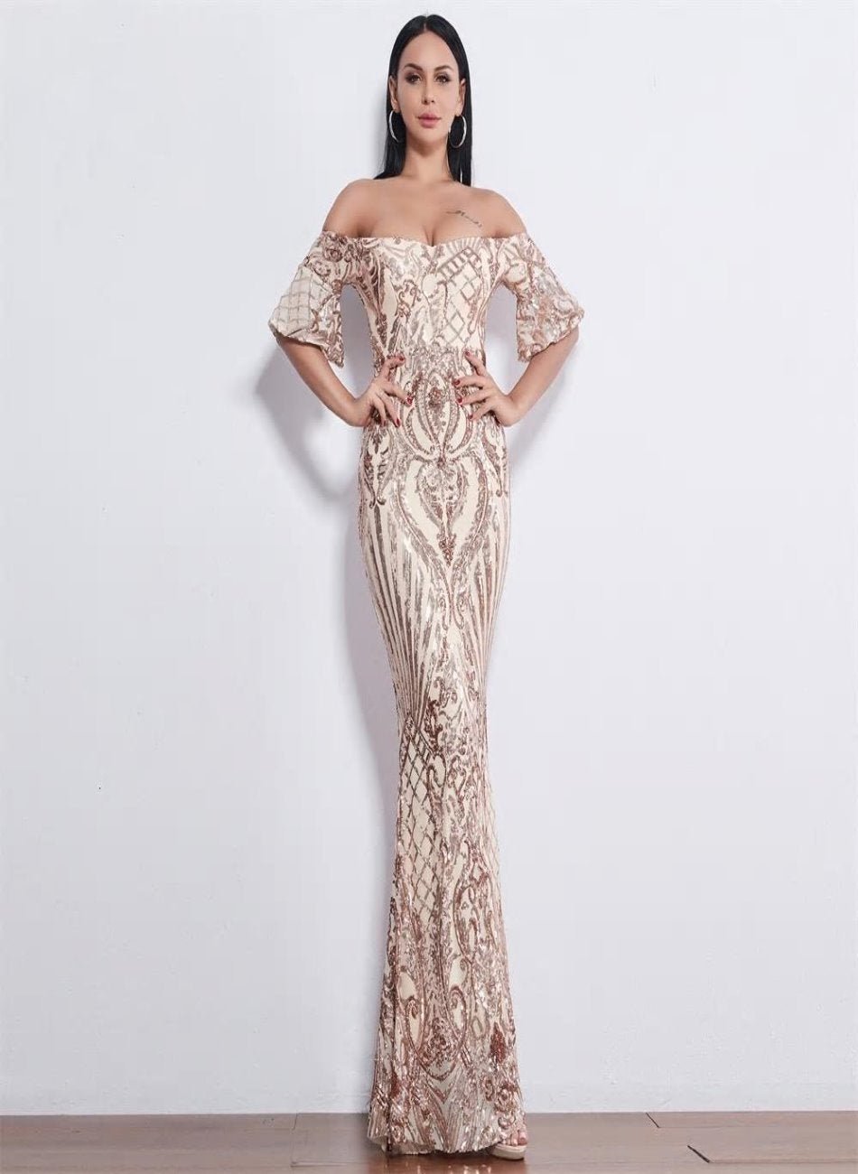 Rose Gold Sweetheart Sequin Maxi Dress Mscooco Mscooco.co.uk Rose Gold Sweetheart Sequin Maxi Dress Mscooco Mscooco.co.uk