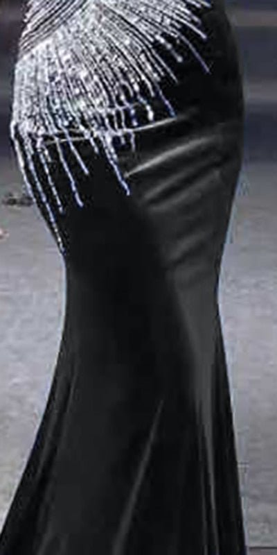 Sage Velvet Mermaid Evening Gown - Mscooco.co.uk