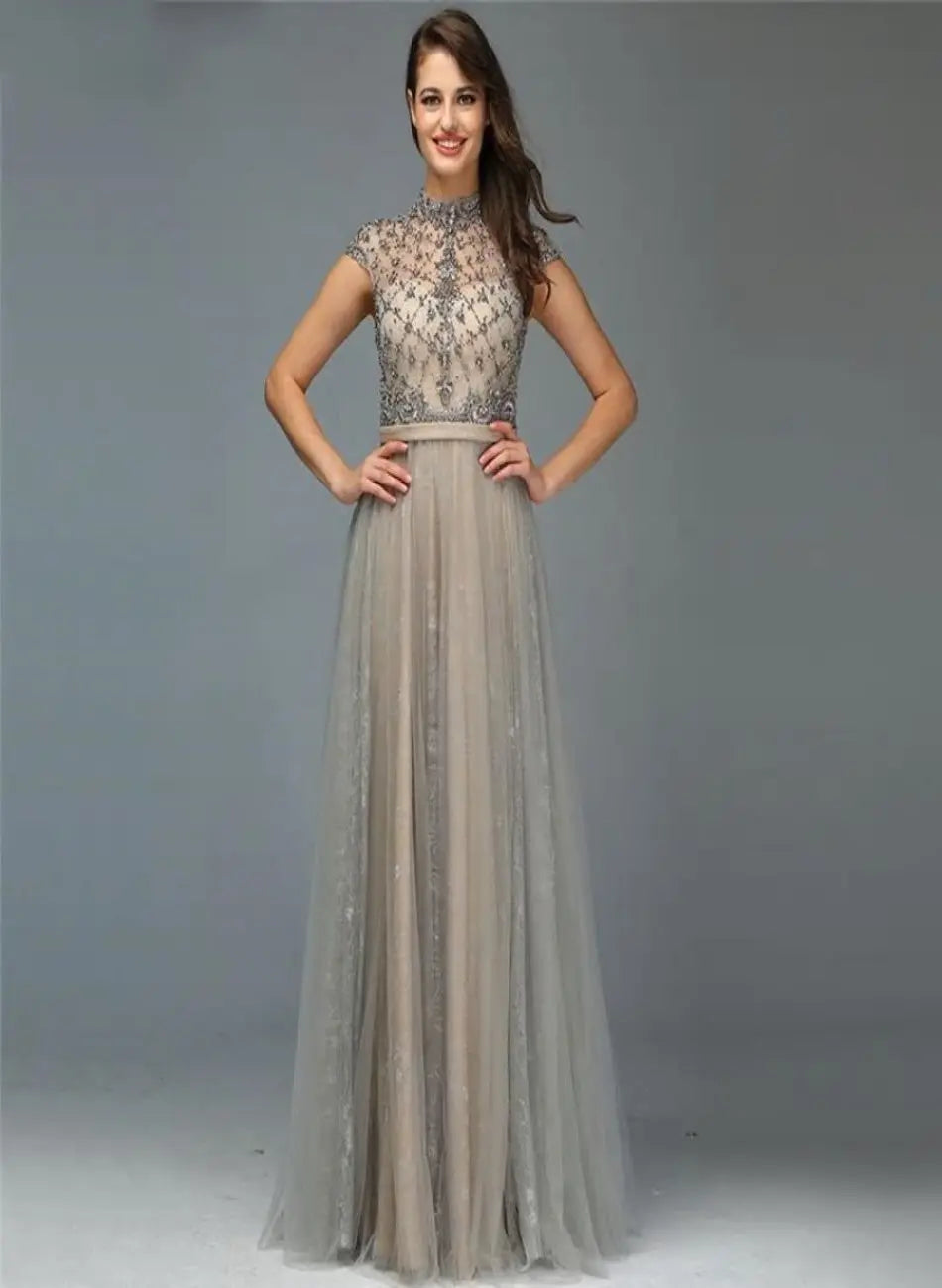 ELLIE - A-Line Diamond Beading Formal Dress Mscooco.co.uk