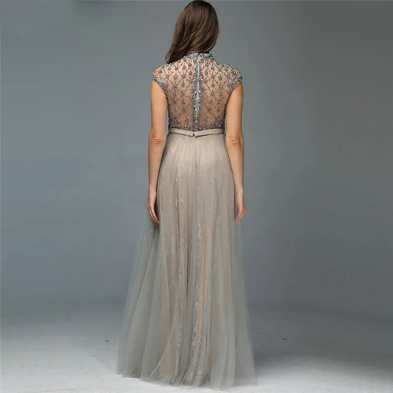ELLIE - A-Line Diamond Beading Formal Dress Mscooco.co.uk