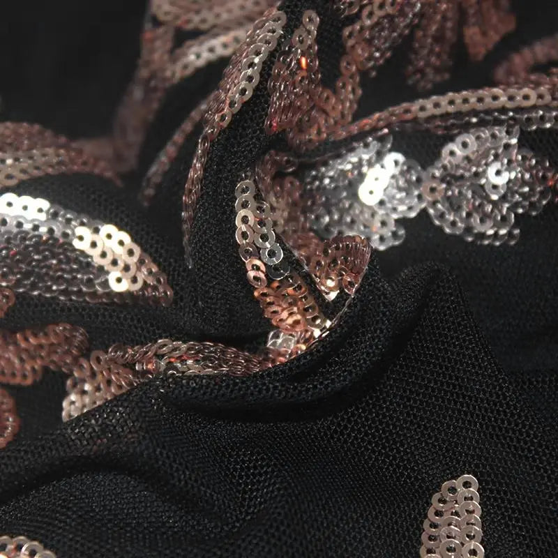 Gold Shine Strapless Sequin Maxi Dress - MSCOOCO