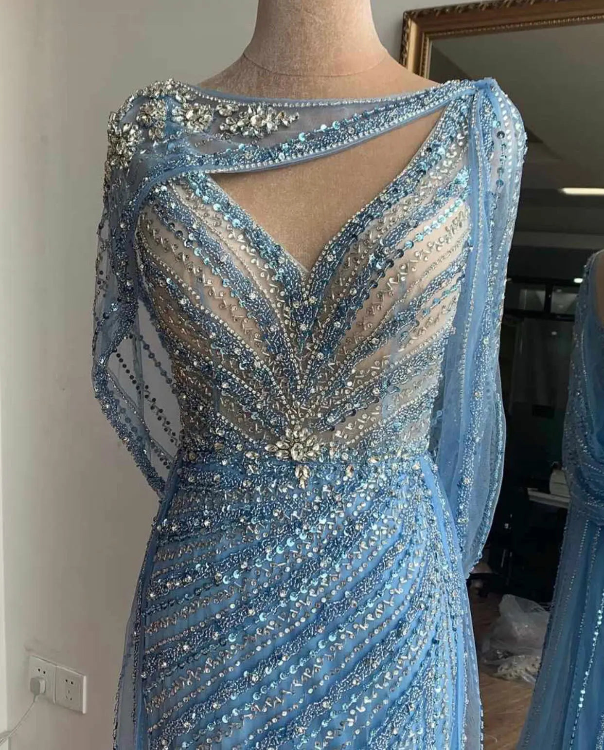 Kylie - Blue Maxi Dress Mscooco.co.uk