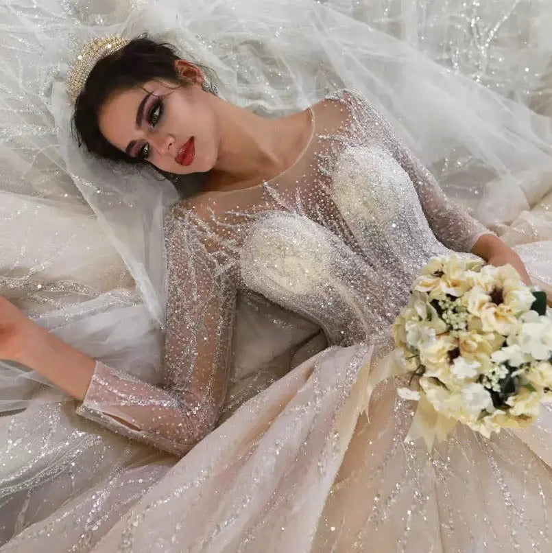 Princess Luxe Beaded Bridal Gown Mscooco.co.uk