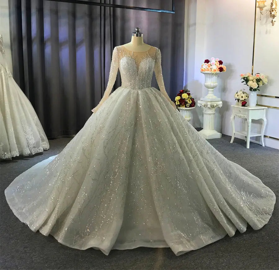 Princess Luxe Beaded Bridal Gown Mscooco.co.uk
