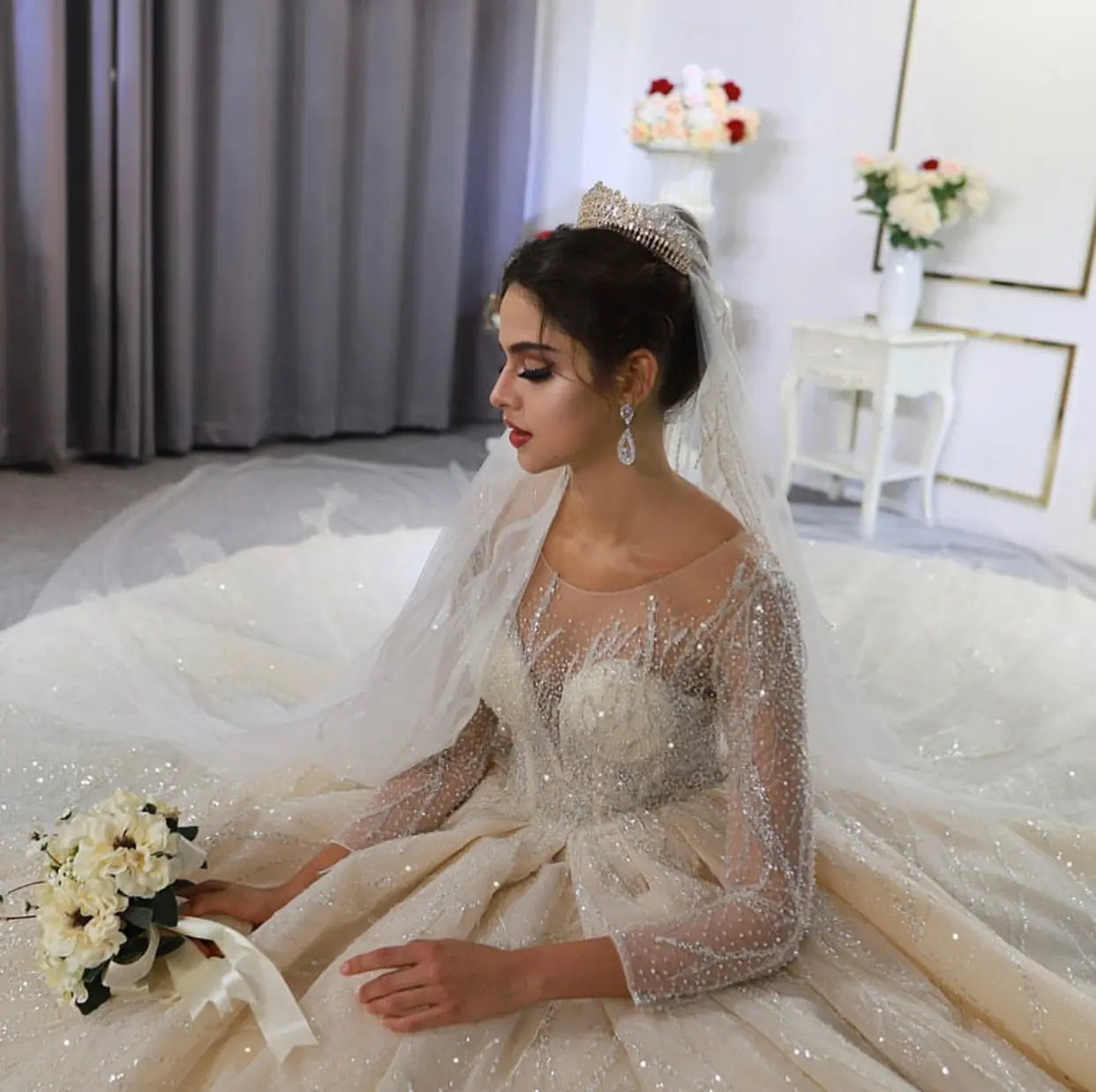 Princess Luxe Beaded Bridal Gown Mscooco.co.uk