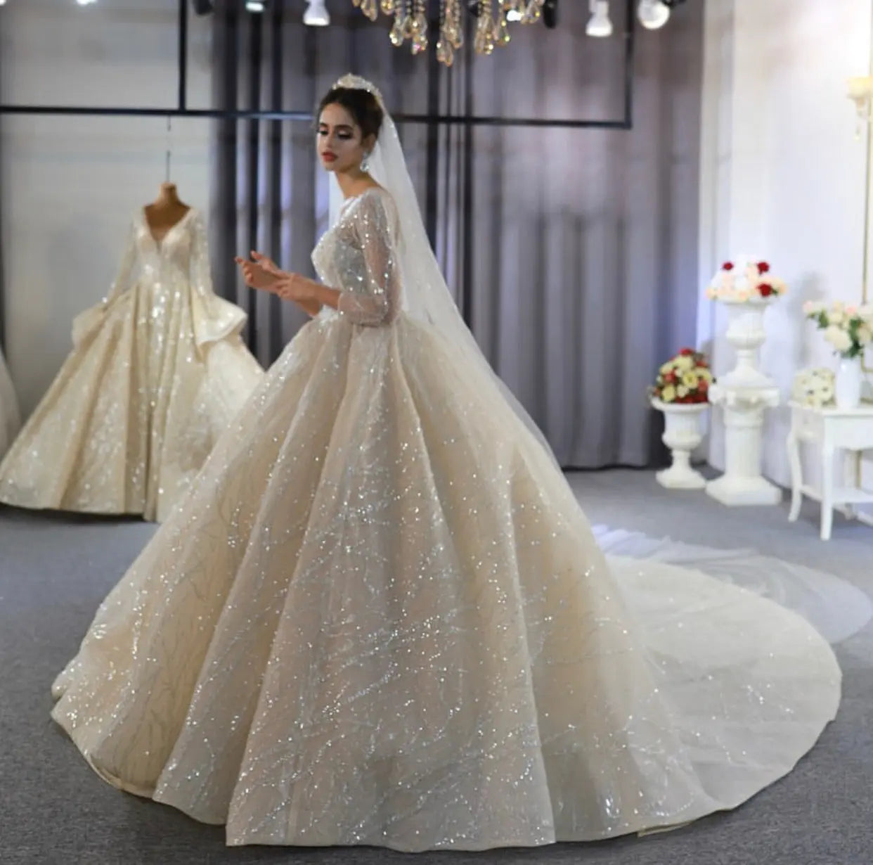 Princess Luxe Beaded Bridal Gown Mscooco.co.uk