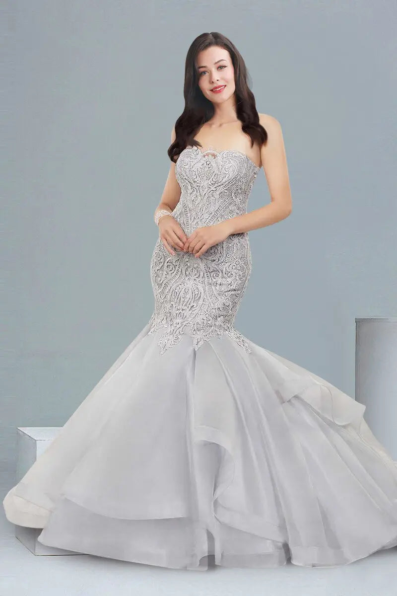 Sharon Sweetheart Sequin Evening Dress Mscooco.co.uk