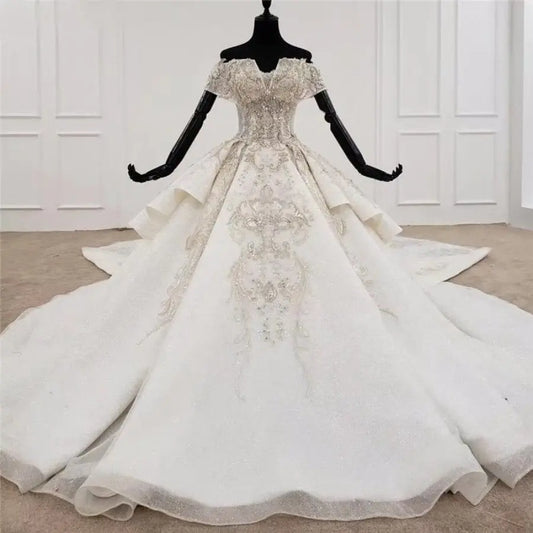 Sweetheart Luxury Beaded Bridal Gown Mscooco.co.uk