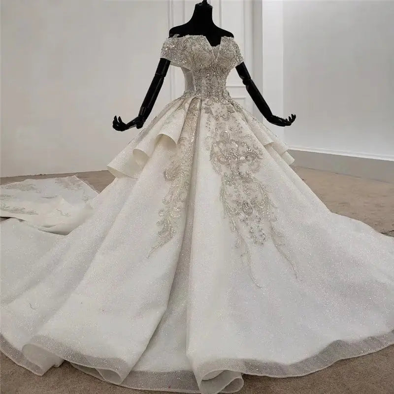 Sweetheart Luxury Beaded Bridal Gown Mscooco.co.uk