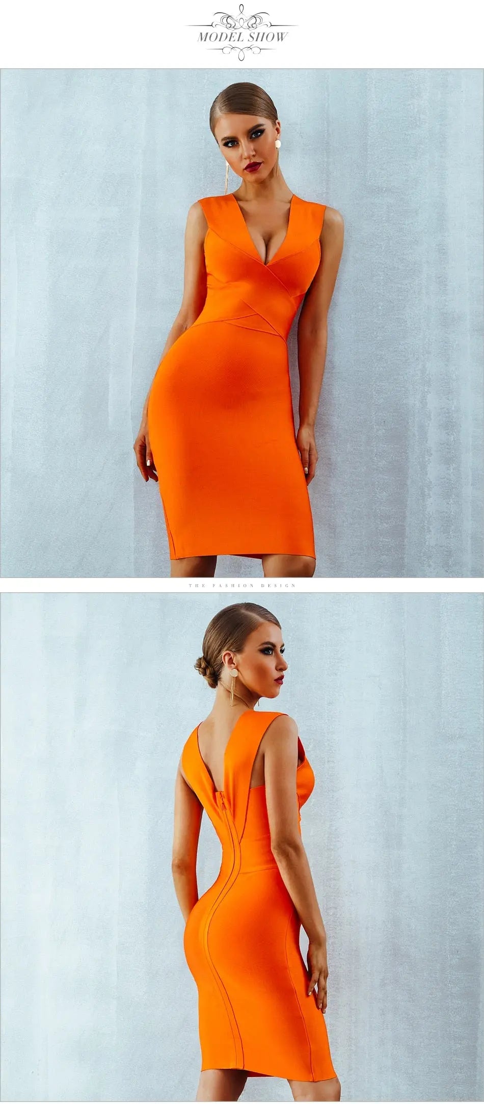 Tank Sexy Deep V-Neck  Bodycon Dress - MSCOOCO