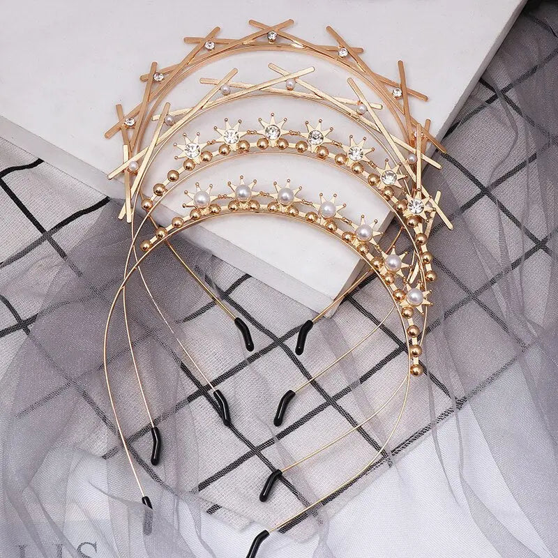 Trendy Crystal Hairwear Cute Girl Headband Brand Design Statement Hair - MSCOOCO