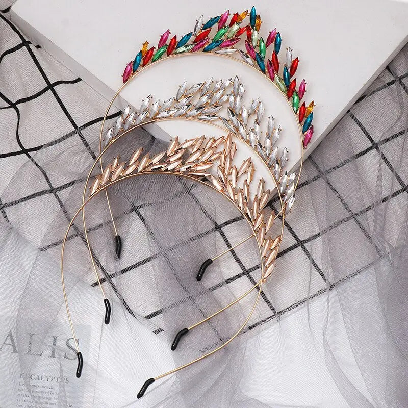 Trendy Crystal Hairwear Cute Girl Headband Brand Design Statement Hair - MSCOOCO