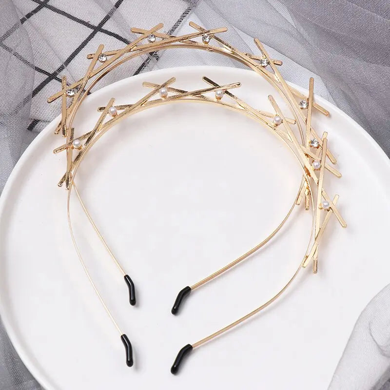 Trendy Crystal Hairwear Cute Girl Headband Brand Design Statement Hair - MSCOOCO