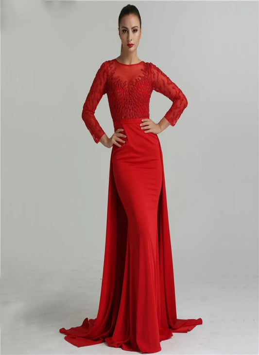 Vana Beading Mermaid Evening Dress Mscooco.co.uk