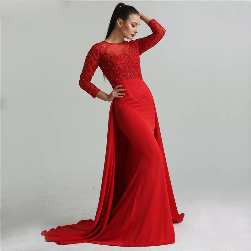 Vana Beading Mermaid Evening Dress Mscooco.co.uk