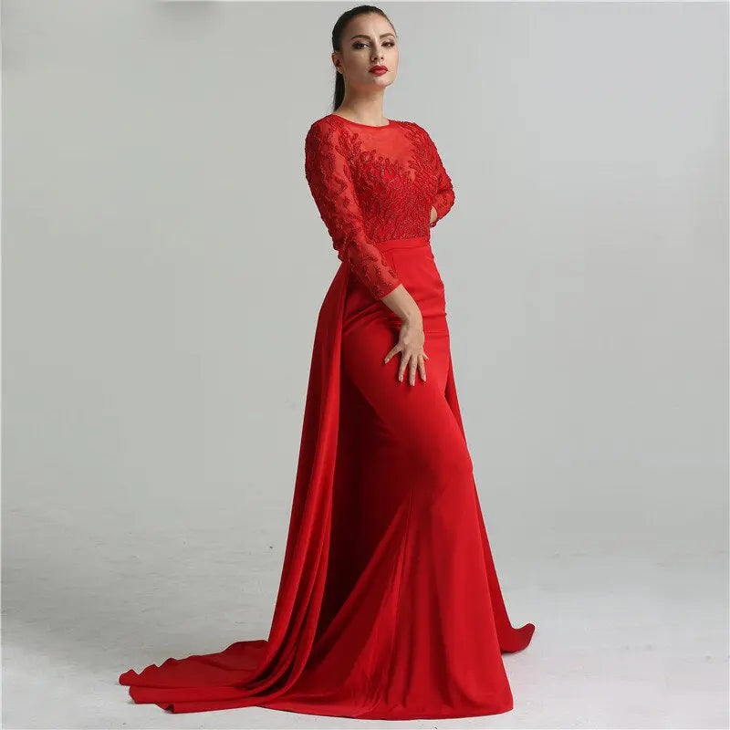 Vana Beading Mermaid Evening Dress Mscooco.co.uk