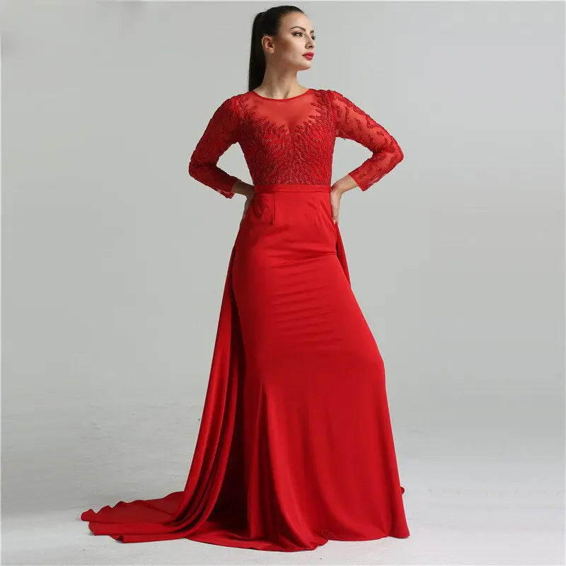 Vana Beading Mermaid Evening Dress Mscooco.co.uk